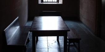 A dark classroom